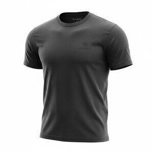 Ariat Mens Large Black Logo T-Shirt 100% Cotton Crewneck Short Sleeve